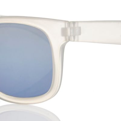Kids blue retro mirrored sunglasses